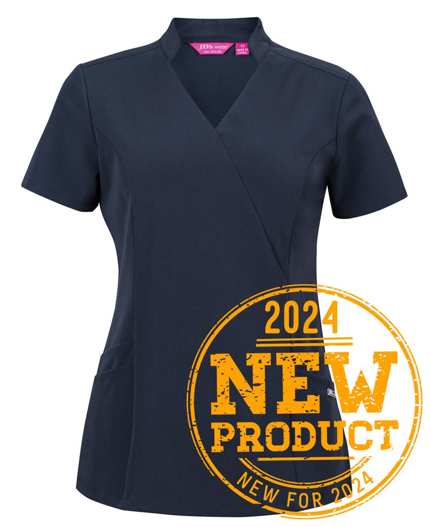 JB'S LADIES PREMIUM STRETCH PANEL SCRUB TOP  - 4SUT1