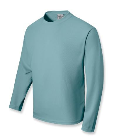 Unisex Kids Plain Breezeway Micromesh Long Sleeve Tee - (12-16)