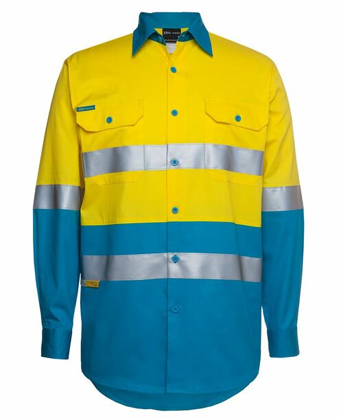 JB's Hi Vis L/S (D+N) 150G Work Shirt