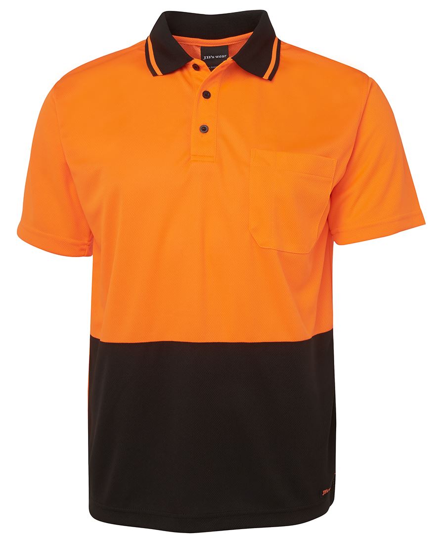 Hi Vis Non Cuff Traditional Polo - Orange Range