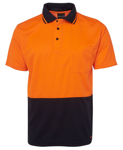 Hi Vis Non Cuff Traditional Polo - Lime Range - 6hvnc