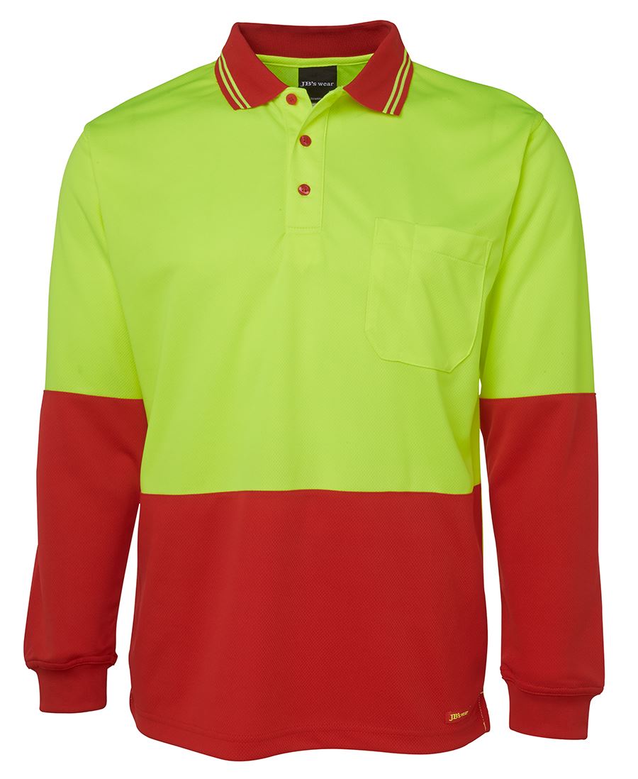 HI VIS L/S TRADITIONAL POLO 6HVPL