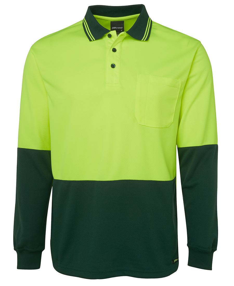 HI VIS L/S TRADITIONAL POLO 6HVPL