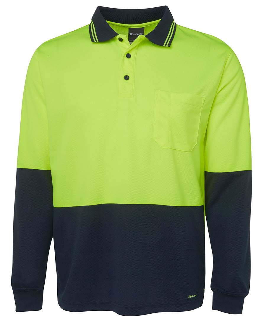 HI VIS L/S TRADITIONAL POLO 6HVPL